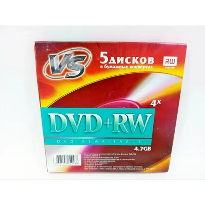 Оптический диск VS VSDVDPRWK501, DVD+RW, 4.7 ГБ, 4x, 5 шт