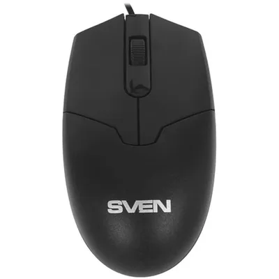Мышь SVEN RX-30, проводная, оптическая, 1000 DPI, USB, чёрная