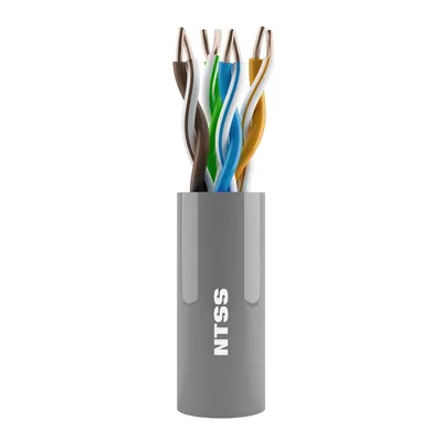 Кабель витая пара NTSS NTSS-IN-UUTP4-5e-LSZH-GY, U/UTP cat.5e, 305м, LSZH, серый
