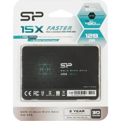 SSD Silicon Power SP128GBSS3A55S25, 128ГБ, 2.5", SATA 6Гб/с