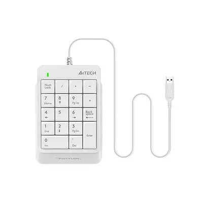 Клавиатура A4Tech FK13P WHITE_DP, числовой блок, USB, белая