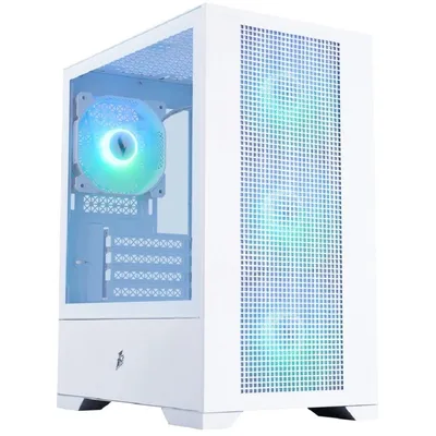 Корпус ПК 1STPLAYER Go2-WH-4F7-W, Mini-Tower, mATX, белый
