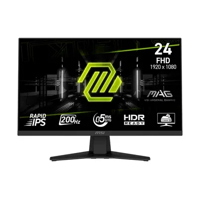 Повреждение упаковки MSI MAG 23.8" 244F {IPS 1920x1080 200Hz 0.5ms 1000:1 300cd 178/178 HDMI2.0 DisplayPort1.2 Tilt VESA Black}