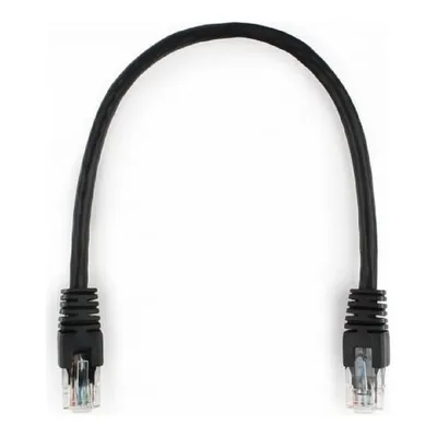 Патч-корд UTP Cablexpert PP6U-0.25M/BK кат.6, 0.25м,  литой, многожильный (чёрный)