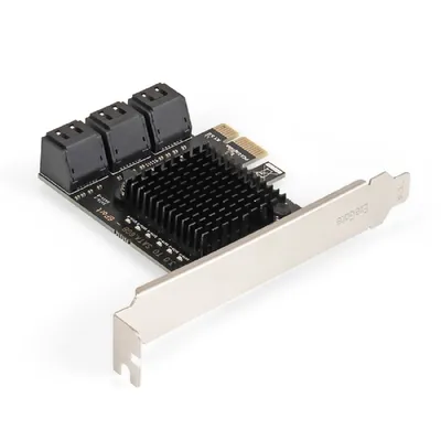 Контроллер ExeGate EX299662RUS, PCI-E x1, SATA3, 6 портов, ASM1166