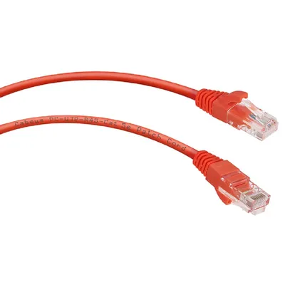 Патч-корд Cabeus PC-UTP-RJ45-Cat.5e-0.15m-RD, Cat.5e, U/UTP, 0.15м, PVC, красный