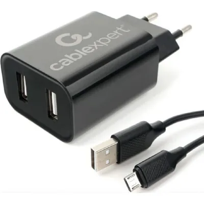 Зарядное устройство Cablexpert MP3A-PC-35, 12Вт, 2.4А, 2×USB