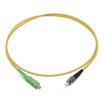 Патч-корд оптический Cabeus FOP(s)-9-SC/APC-FC/UPC-5m, simplex, 9/125, LSZH, 5 м