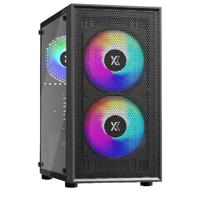 Корпус ПК XASTRA A305M-2FC14F-1FC12F, mATX, Mesh, tempered glass