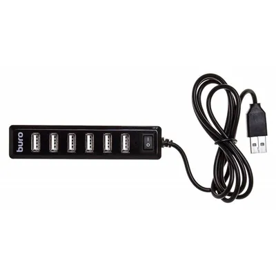 Хаб Fsp BURO BU-HUB7-1.0-U2.0, USB 2.0, 7 портов