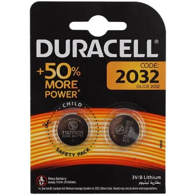 Батарейка Duracell CR2032-2BL, 3V, 2шт