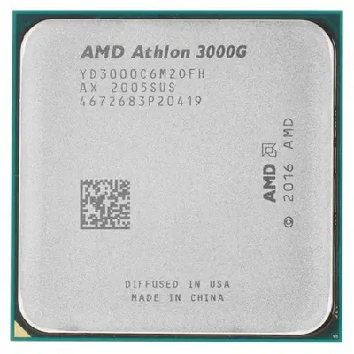 Процессор AMD Athlon 3000G YD3000C6M2OFH, AM4, 2 ядра/4 потока, 3,5 ГГц, Vega 3, 35 Вт, OEM