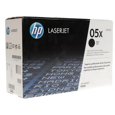 Картридж HP CE505X (№05X) черный, повышенной емкости, 6500 страниц