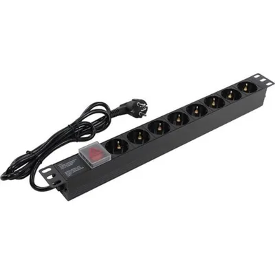 Блок розеток Exegate EX280841RUS, PDU, 8×Schuko, 1U, 1.8 м