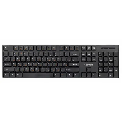Клавиатура Gembird KBW-250, беспроводная, 2.4 ГГц, 104 кл., черная