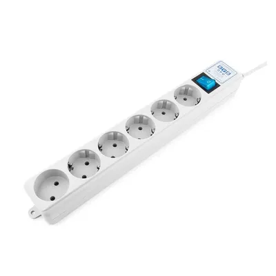 Сетевой фильтр PowerCube SPL(5+1)-16B-P-1,9М, 6 розеток, 16А, 1.9 м