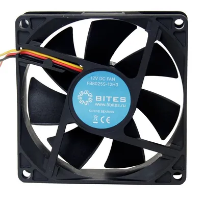 Вентилятор 5bites FB8025S-12H3, 80×80мм, 3000об/мин, 30дБ, 3-pin