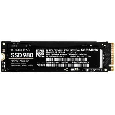 Твердотельный накопитель Samsung 980 MZ-V8V500BW-OEM, 500 ГБ, M.2 2280, NVMe PCIe