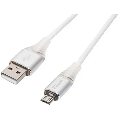Filum Кабель интерфейсный FL-CPro-U2-AM-microBM-L1 USB 2.0, 1 м., 2A, индикатор заряда, разъемы: USB A male- USB micro B male, пакет. (956492)