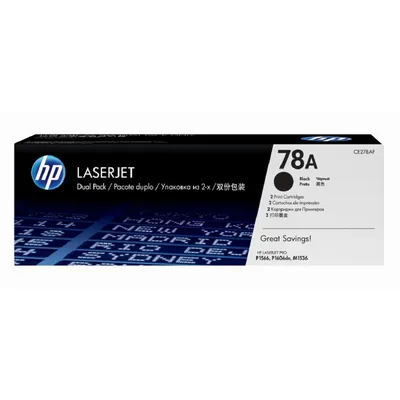 Картридж HP CE278AF, чёрный, 2 шт, для P1566/P1606dn/M1530, 4200 стр.