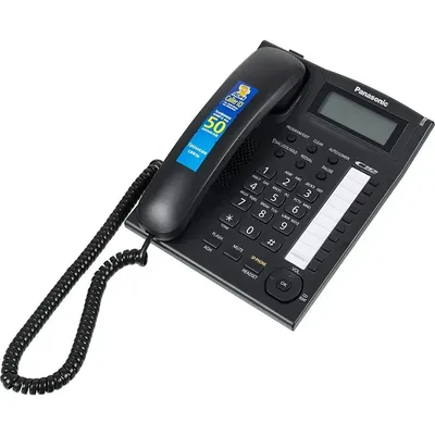 Телефон Panasonic KX-TS2388RUB, проводной, АОН, громкая связь, ЖКД