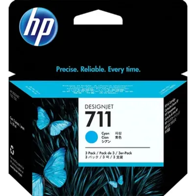 Картридж HP 711 CZ134A, голубой, 29 мл, 3 шт, для DesignJet T120/T520