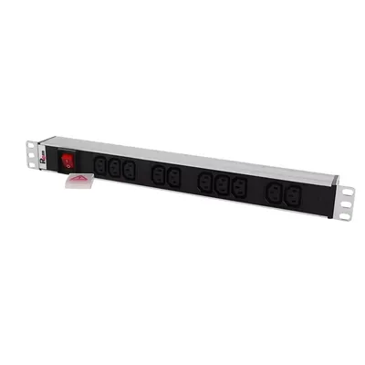Блок розеток ЦМО R-10-10C13-V-440-Z, 10A, 10xC13, 1U, горизонтальный