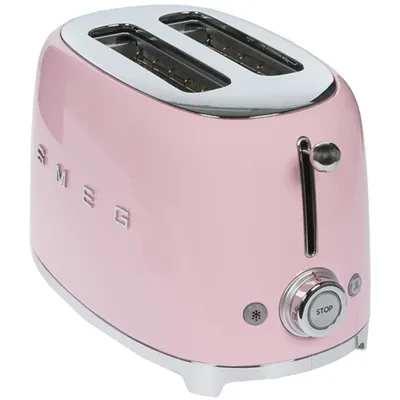 Тостер Smeg TSF01PKEU, 2 тоста, 950Вт, розовый