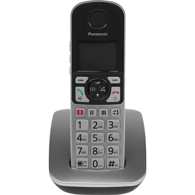 Радиотелефон Panasonic KX-TGE510RUS, DECT, АОН, дисплей, серебристый