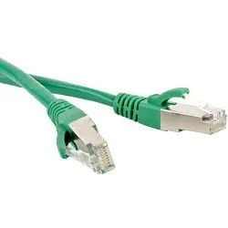 Патч-корд Hyperline PC-LPM-STP-RJ45-RJ45-C6-1M-LSZH-GN, STP Cat.6, 1 м