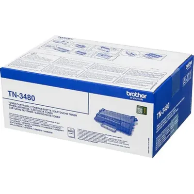 Тонер-картридж Brother TN3480, черный, 8000 страниц, высокая емкость (XL)