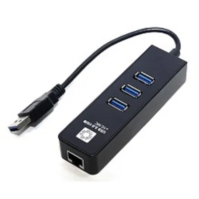 Кабель-адаптер 5bites UA3-45-04BK, USB 3.0→RJ-45 + 3×USB 2.0