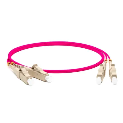 Патч-корд оптический Hyperline FC-D2-504-LC/PR-LC/PR-H-10M-LSZH-MG, MM 50/125 OM4, LC–LC duplex, LSZH, 10 м
