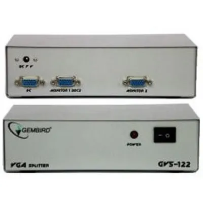 Разветвитель видеосигнала Gembird GVS-122, VGA 1→2, 1440×1280
