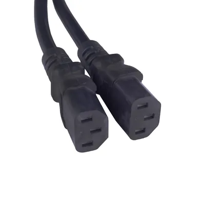 Кабель питания Cabeus PC-IEC20-2xIEC13-1.5-0.3M, C20 — 2×C13, 0.3 м