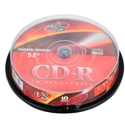 Диск VS VSCDRCB1001, CD-R, 700 МБ, 52x, 10 шт