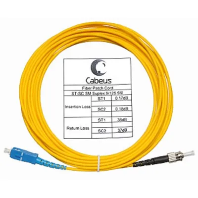 Патч-корд оптический Cabeus FOP(s)-9-SC-ST-20m, simplex SC-ST, 9/125, 20 м, LSZH
