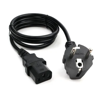 Кабель питания Cablexpert PC-186-1M, Schuko-C13, 1м, 6А, с заземлением