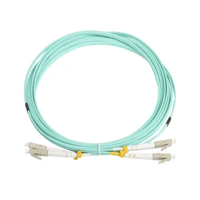 Кабель Hyperline  FC-D2-503-LC/PR-LC/PR-H-5M-LSZH-AQ Патч-корд волоконно-оптический (шнур) MM 50/125(OM3), LC-LC, duplex, 10G/40G, LSZH, 5 м