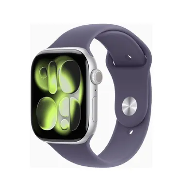 Apple Watch Series 11 46mm Silver Aluminium Case with Purple Fog Sport Band - M/L (MEVA4ZP/A)