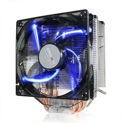 CROWN Кулер для процессора CM-5 (Для Intel и AMD,TDP до 187 Ватт,5шт. теплопроводных трубок,Синяя светодиодная подсветка,Гидродинамическиий подшипник,Размер: 148*126*85 мм)