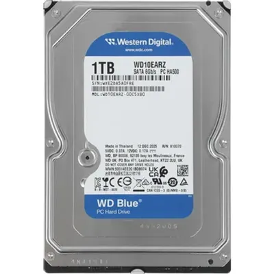 Жесткий диск Western Digital Blue WD10EARZ, 1 ТБ, 3.5", SATA III, 5400 об/мин, 64 МБ