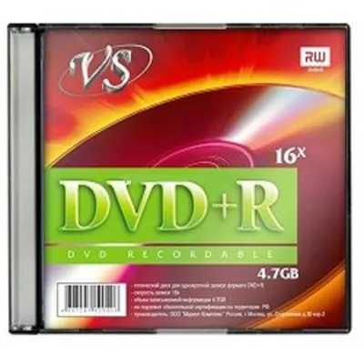 Диск VS VSDVDPRSL501, DVD-R, 4.7GB, 16x, 5 шт