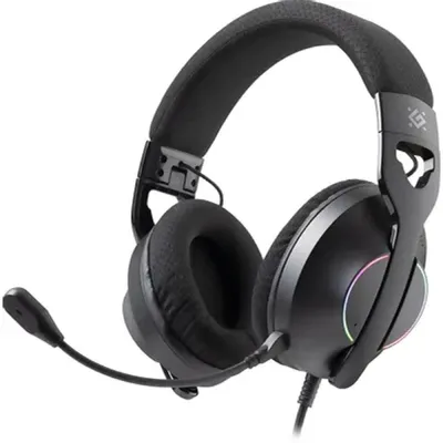 Гарнитура Defender Weaver, игровая, проводная, 40 мм, 3.5 мм + USB, черный