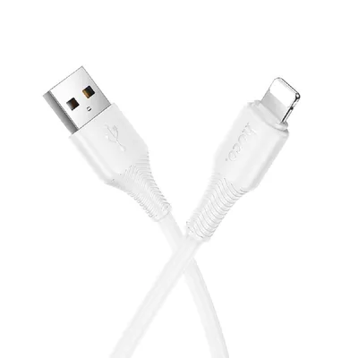 Кабель Hoco HC-58874, USB 2.0 AM/Lightning, 2.4A, 1м, белый