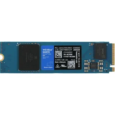 SSD Western Digital WDS250G3B0C, 250ГБ, M.2 2280, PCIe 3.0x4 NVMe, 3300/1200 МБ/с