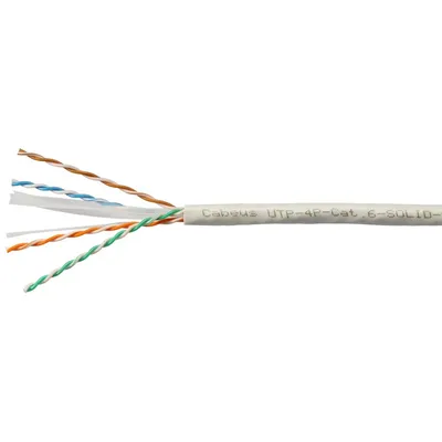 Кабель Cabeus UTP-4P-Cat.6-SOLID-LSZH-GY-100, UTP, Cat.6, LSZH, 100м, серый