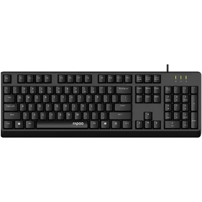 Клавиатура Rapoo NK1900, USB, 104 клавиши, кабель 1,5 м, чёрная
