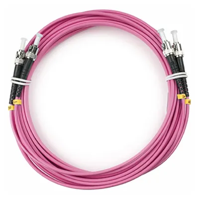 Патч-корд оптический Cabeus FOP-50-OM4-ST-ST-5m, duplex ST-ST, OM4 50/125, 5 м, LSZH
