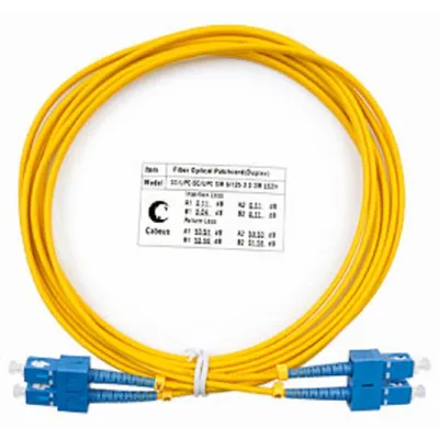 Патч-корд оптический Cabeus FOP(d)-9-SC-SC-3m, duplex SC-SC, 9/125, 3 м